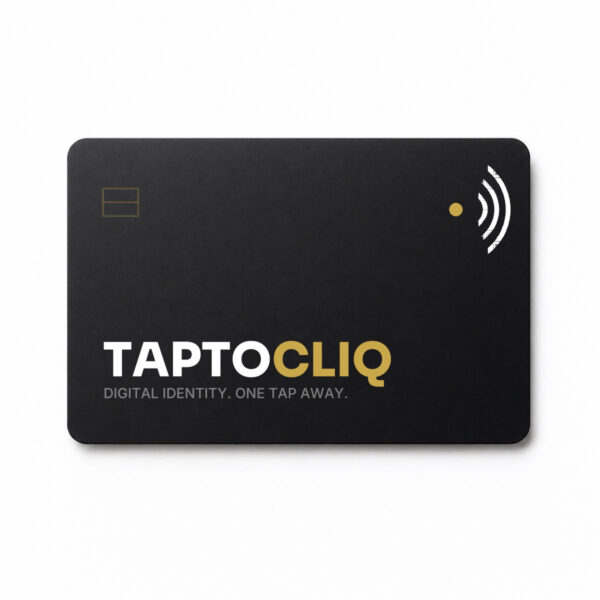 TAPTOCLIQ Black PVC NFC Card