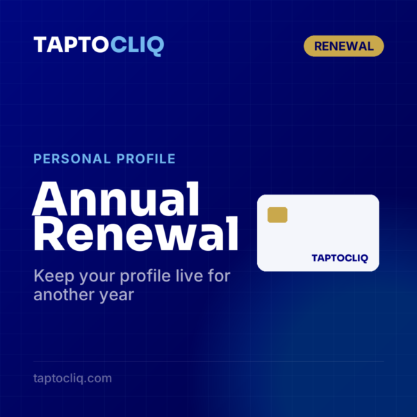 TAPTOCLIQ Annual Renewal