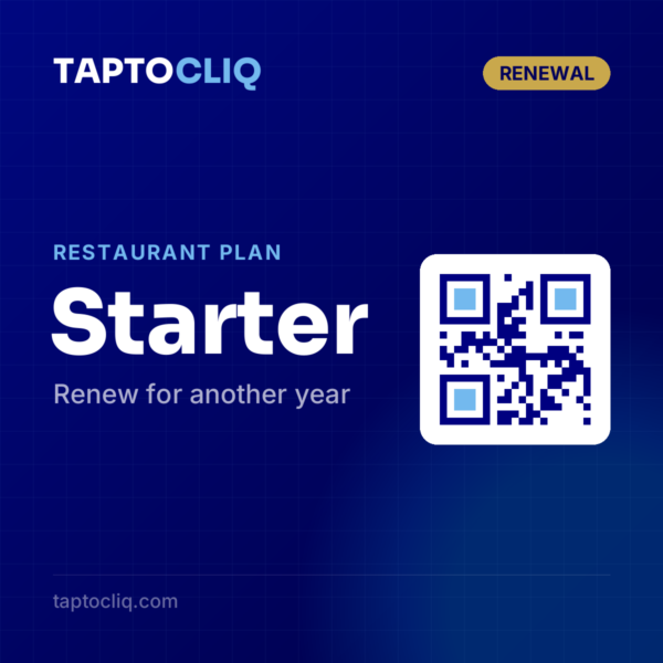 TAPTOCLIQ Restaurant Starter Renewal